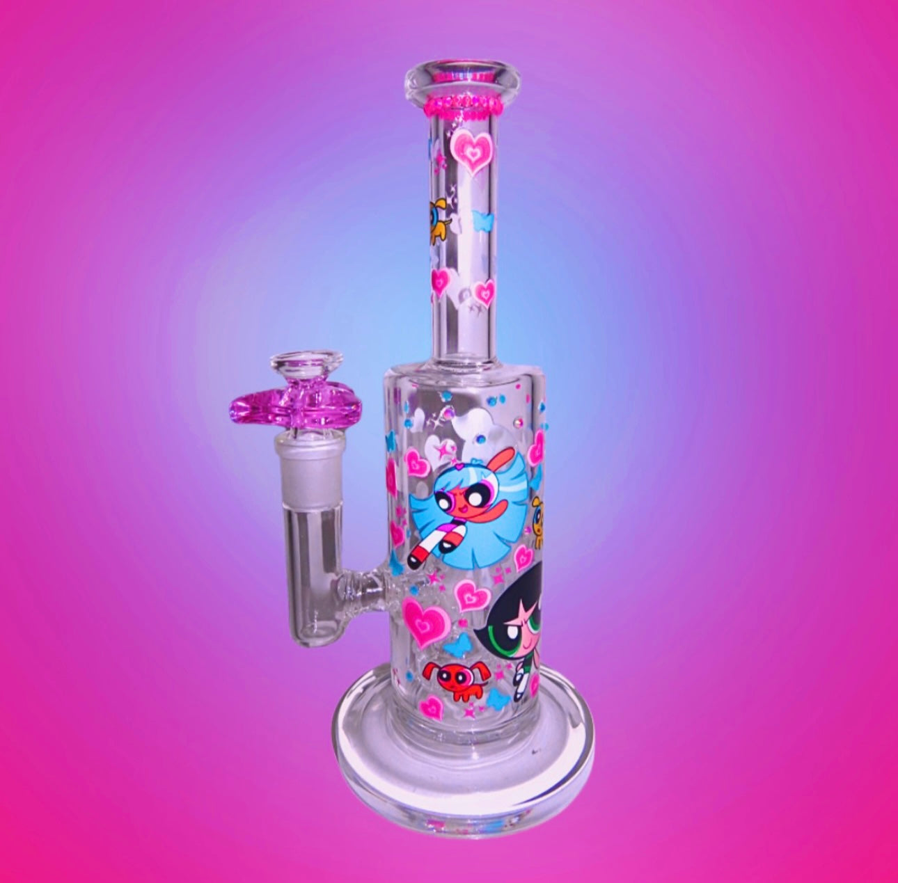 Powerpuff Girls Pink Rhinestone Bong 🩵