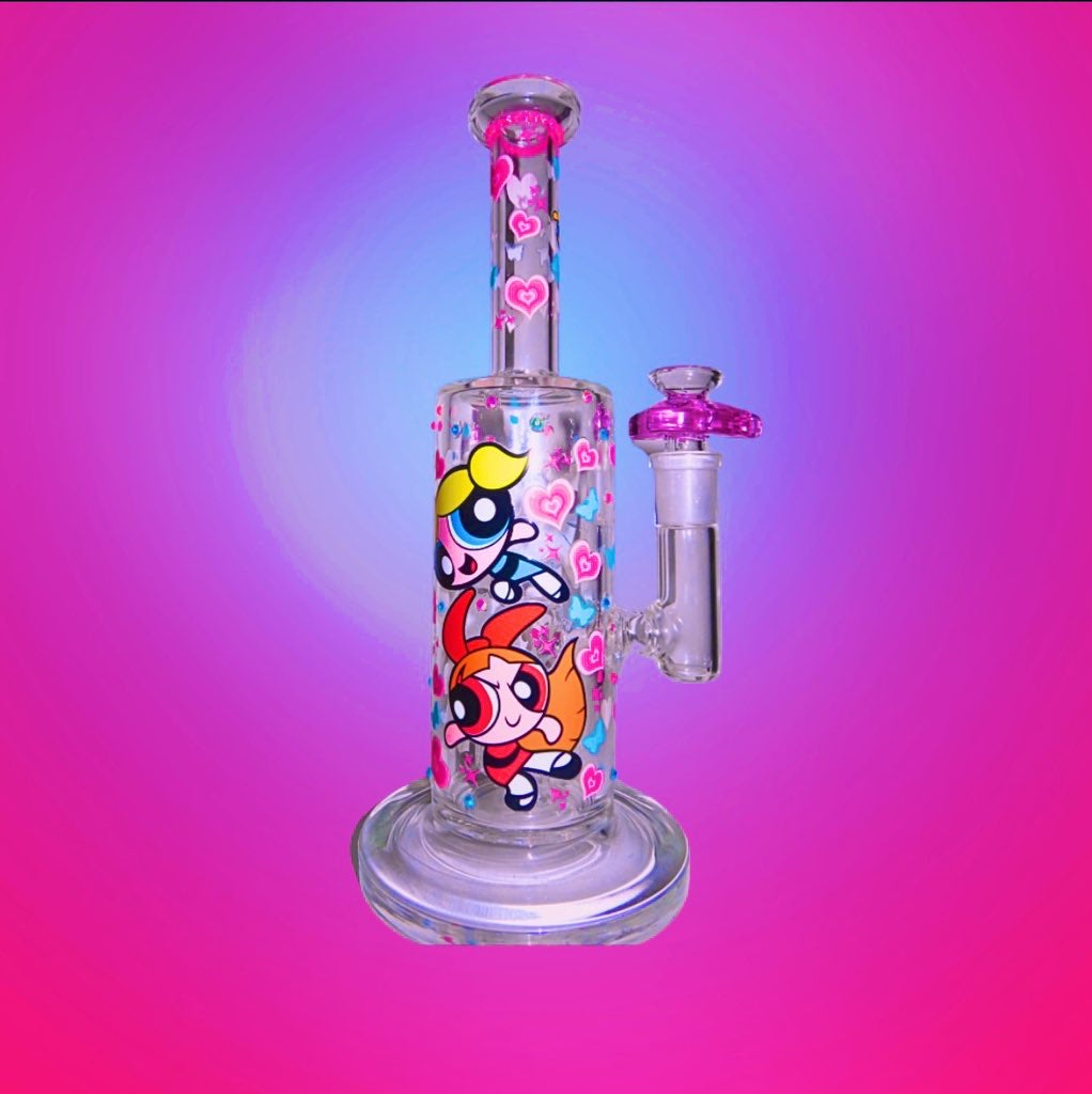 Powerpuff Girls Pink Rhinestone Bong 🩵